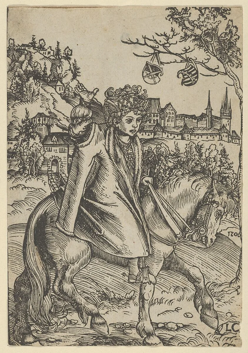 A Saxon Prince on Horseback — Lucas Cranach the Elder