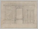 The Breakers: Fireplace Wall Elevation, with Painted Scene and Door — Ogden Codman, Jr.|Ogden Codman, Jr.