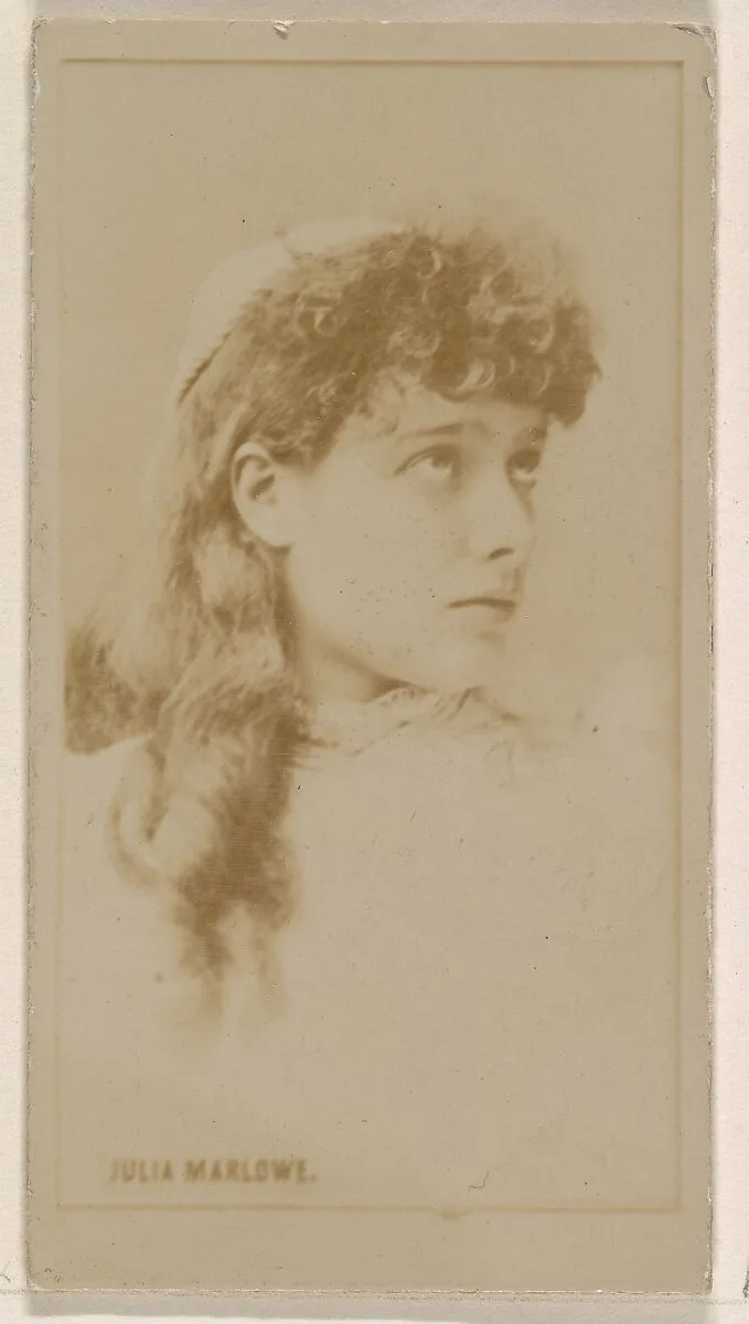 Julia Marlowe, from the Actresses series (N245) issued by Kinney Brothers to promote Sweet Caporal Cigarettes — Kinney Brothers Tobacco Company