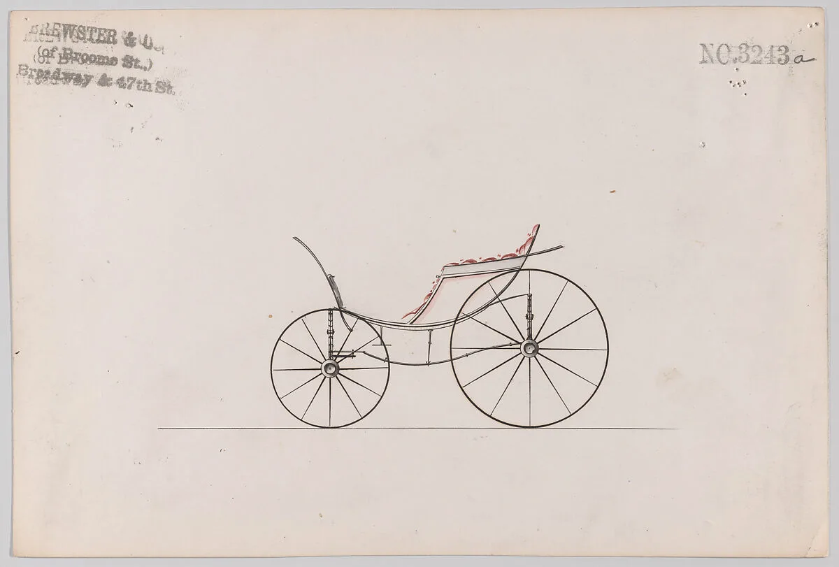 Design for Pony Phaeton, no. 3243a — Brewster & Co.