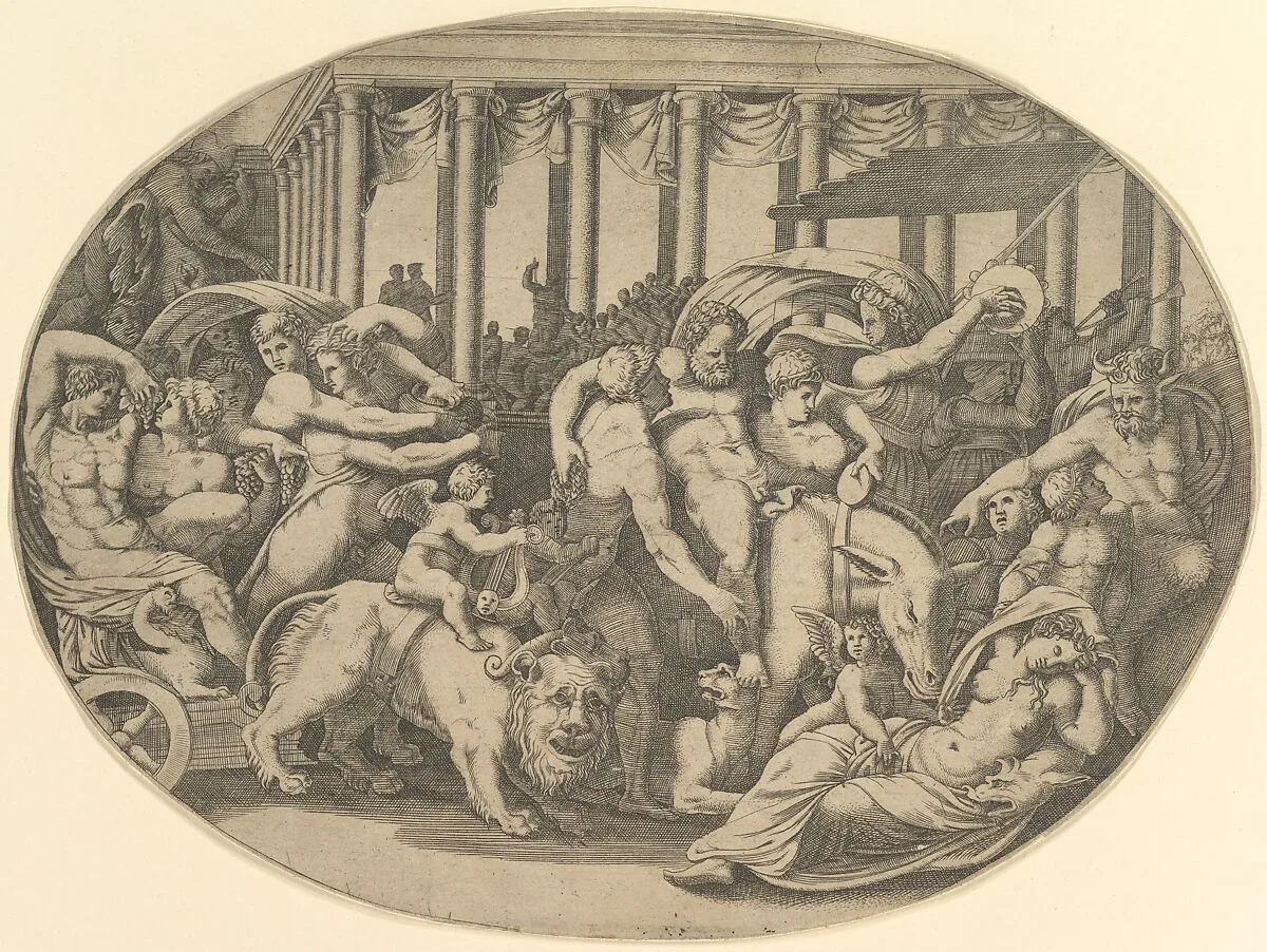 The Triumph of Bacchus — Giorgio Ghisi|Perino del Vaga (Pietro Buonaccorsi)|Anonymous, Italian?, 16th century