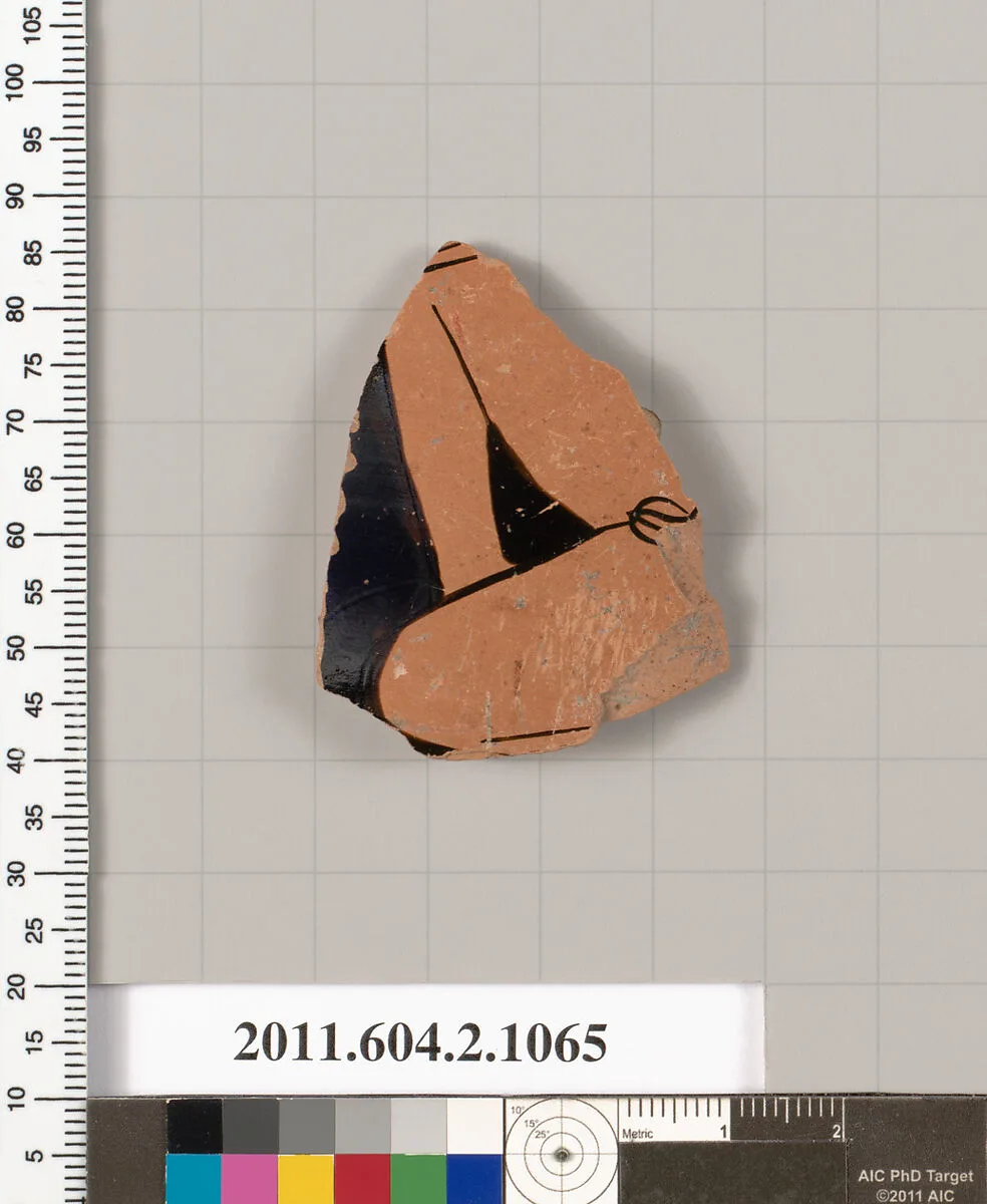 Terracotta fragment of a mug, oinochoe, shape 8 — Unknown