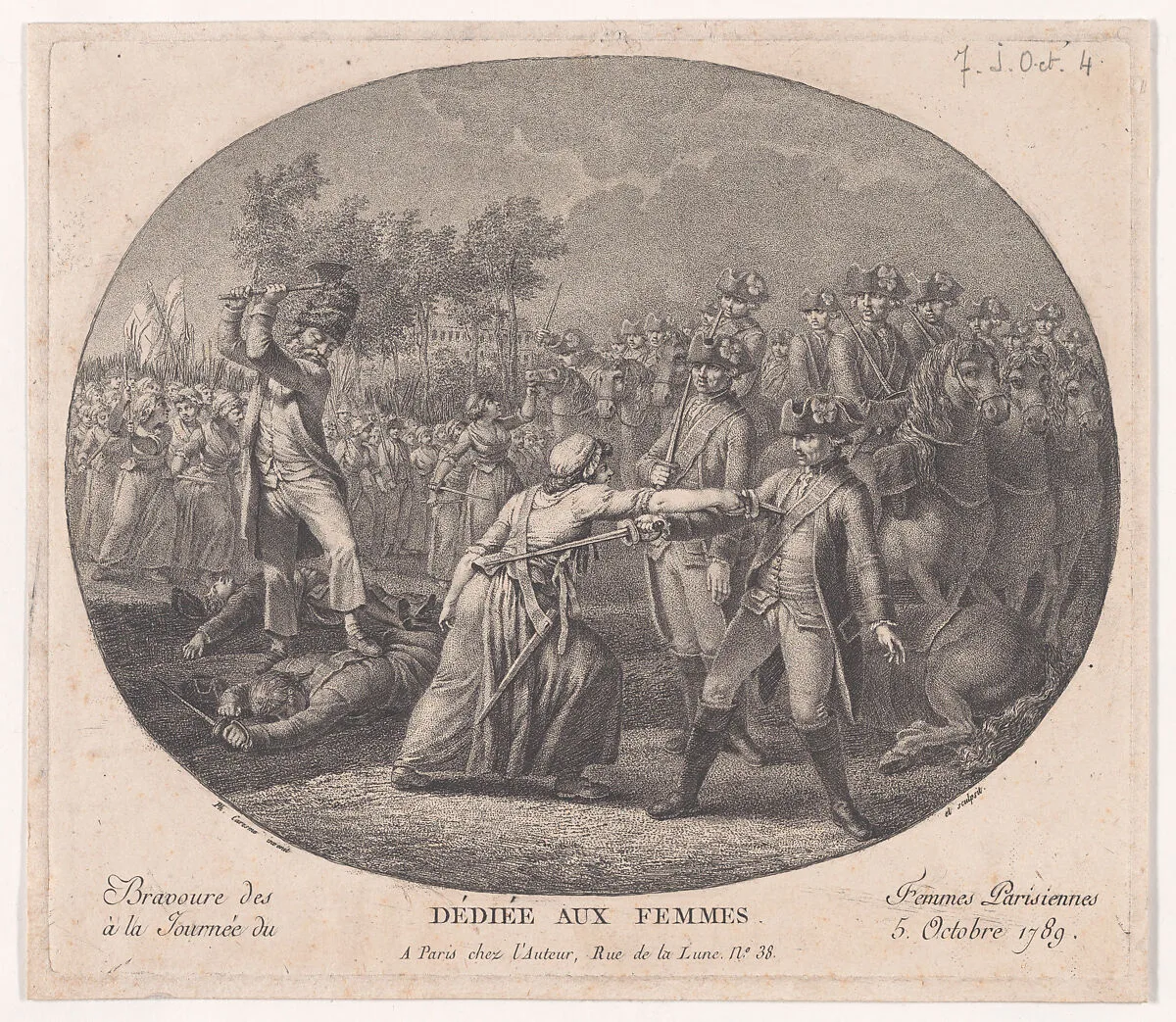 The Bravery of Parisian Women on October 5, 1789 — Jacques-Philippe Caresme