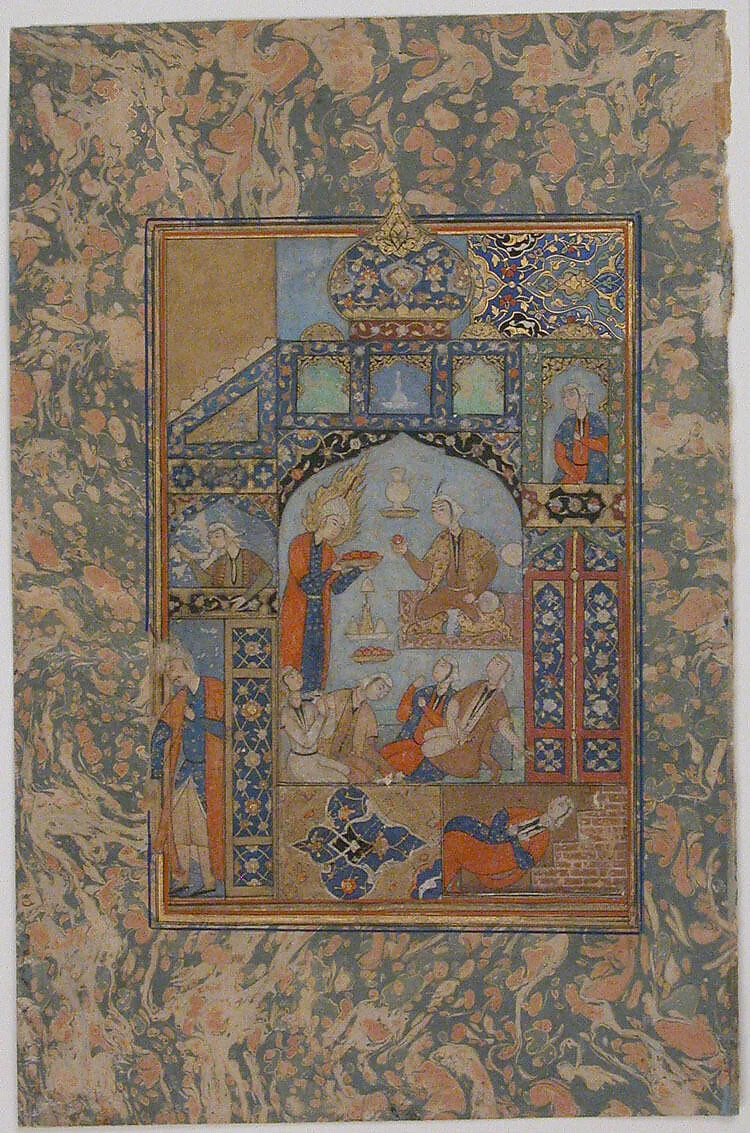 "Yusuf before the Ladies of Cairo", Folio from Yusuf and Zulaykha — Unknown