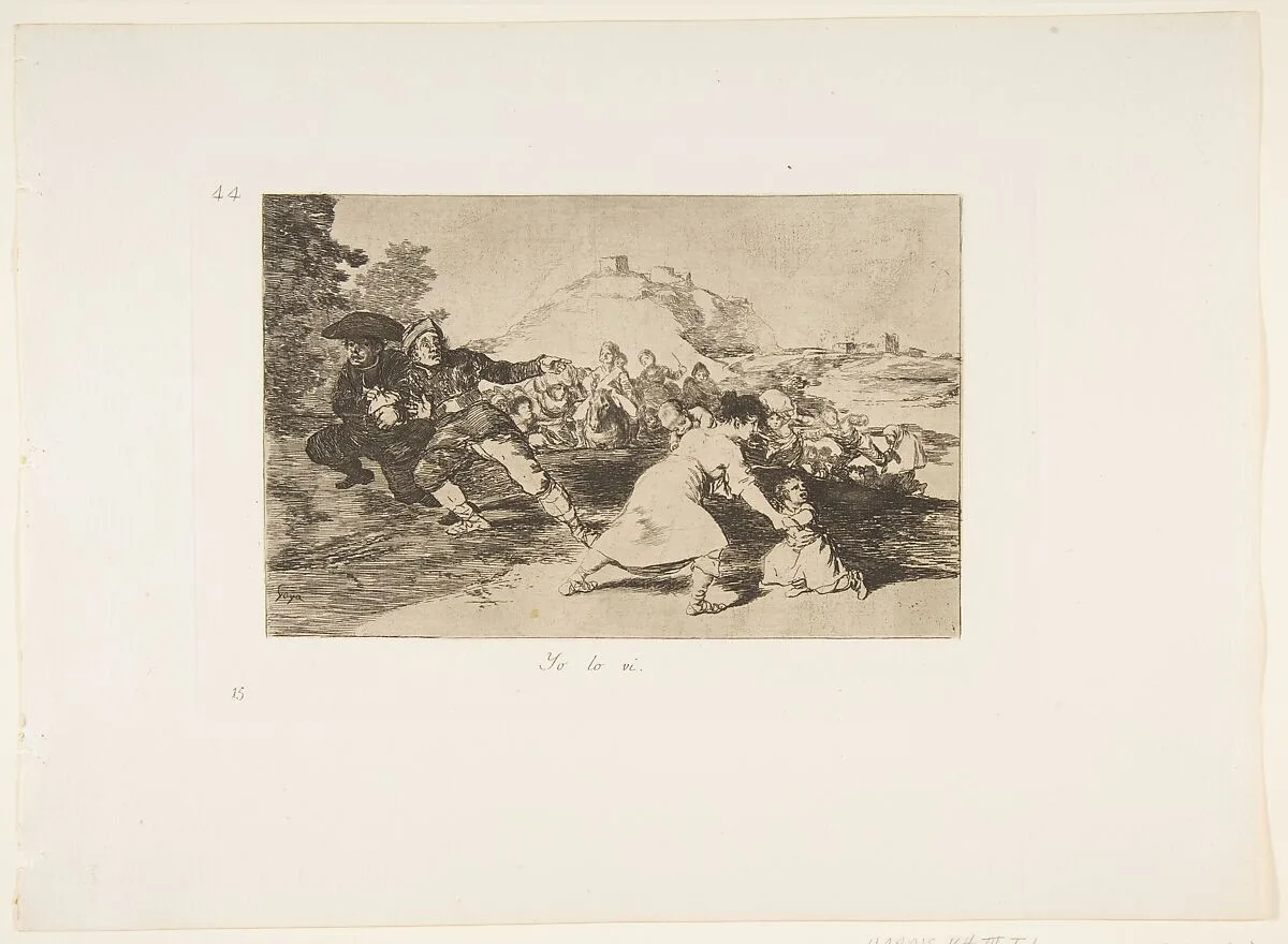 Plate 44 from "The Disasters of War" (Los Desastres de la Guerra): I saw it (Yo lo vi) — Goya (Francisco de Goya y Lucientes)