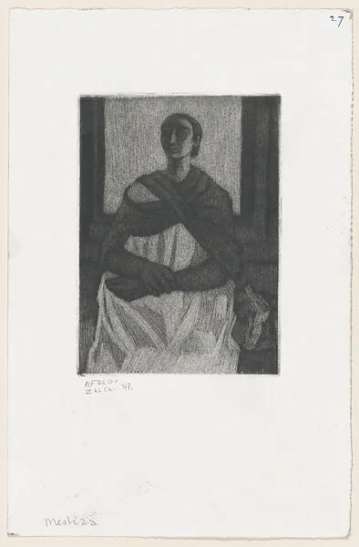 A seated mestiza woman — Alfredo Zalce