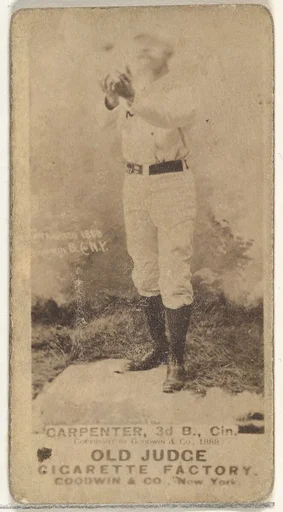 Warren William "Hick" Carpenter, 3rd Base, Cincinnati, from the Old Judge series (N172) for Old Judge Cigarettes