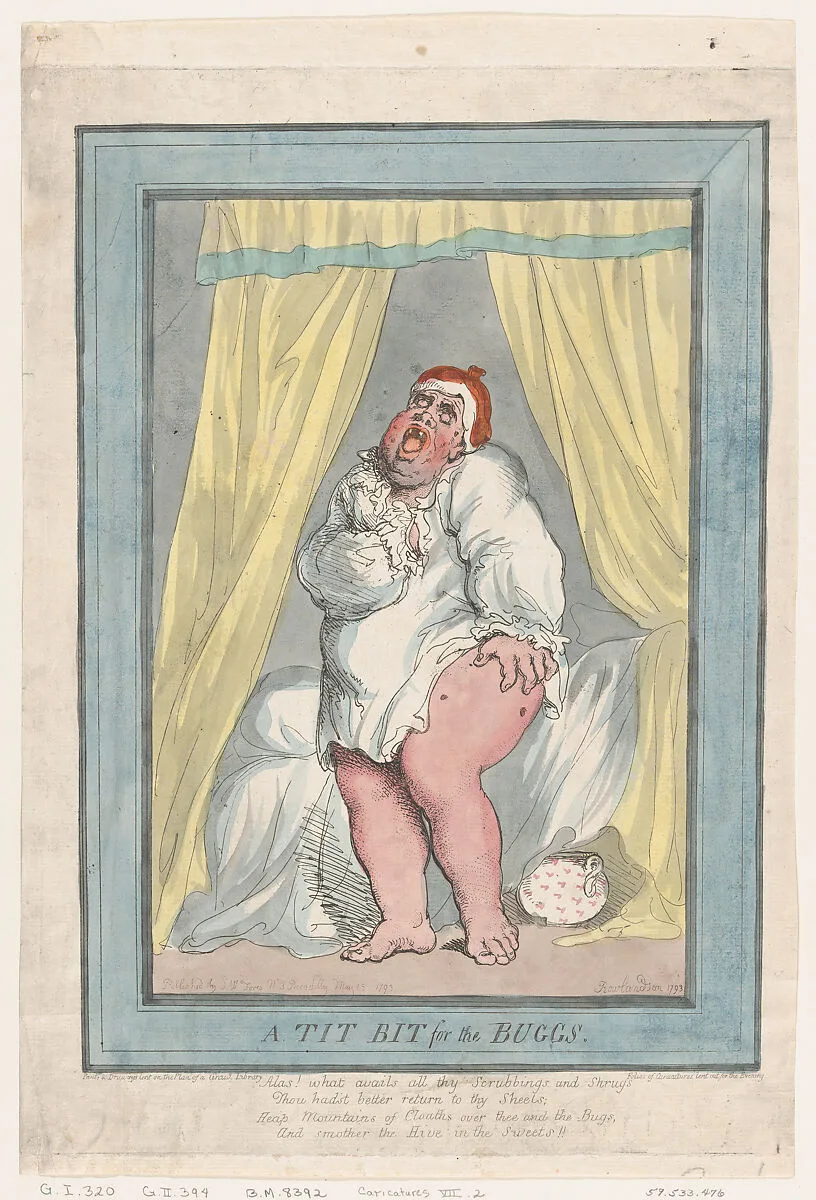 A Tit Bit for the Bugs — Thomas Rowlandson|S. W. Fores|George Murgatroyd Woodward