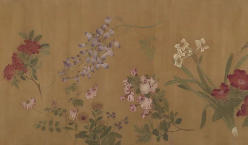 明/清 佚名 王淵(僞款) 百花圖 卷|The Hundred Flowers