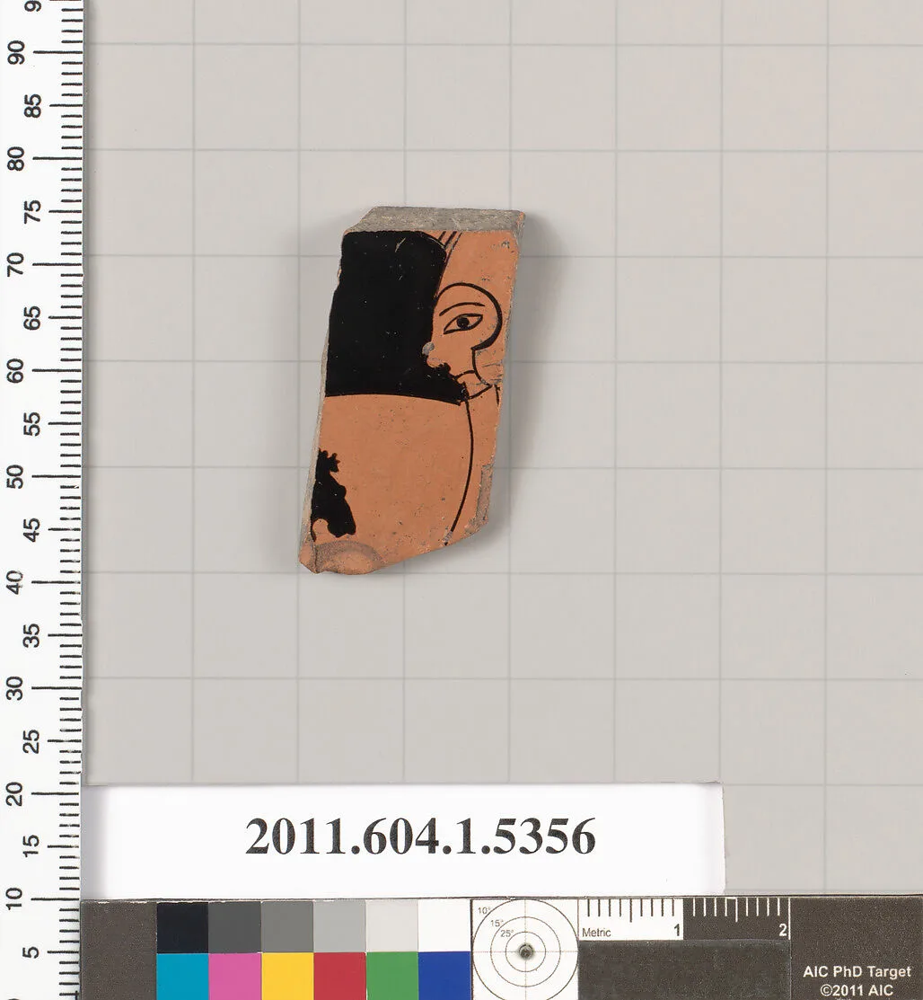 Terracotta fragment of a kylix (drinking cup) — Unknown
