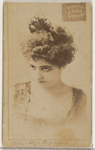 Card 914, Olga Brandon, from the Actors and Actresses series (N45, Type 2) for Virginia Brights Cigarettes