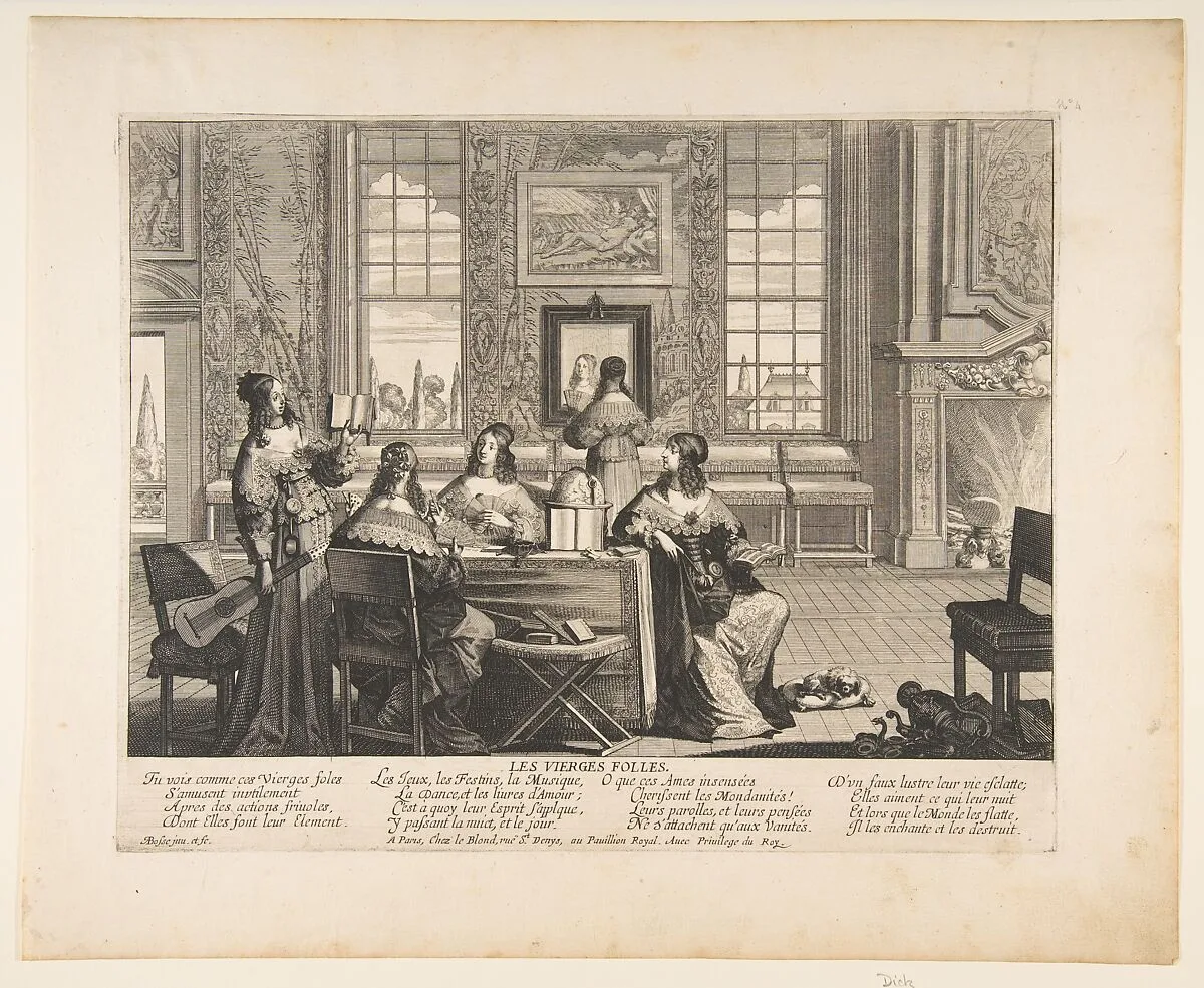 The Foolish Virgins Conversing — Abraham Bosse|Jean I Leblond
