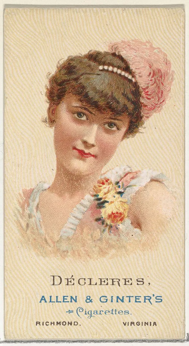 Décleres, from World's Beauties, Series 2 (N27) for Allen & Ginter Cigarettes — Lindner, Eddy & Claus|Allen & Ginter