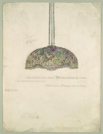 Suggestion for 38" Hanging Shade/ Laburnum Design/ Marshall Field and Co.
