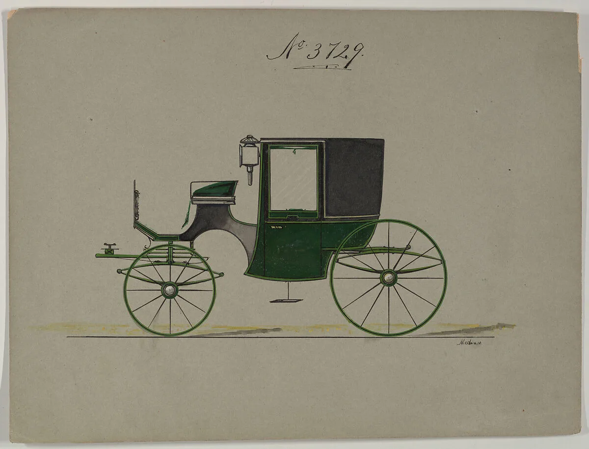 Design for Brougham, no. 3729 — Brewster & Co.