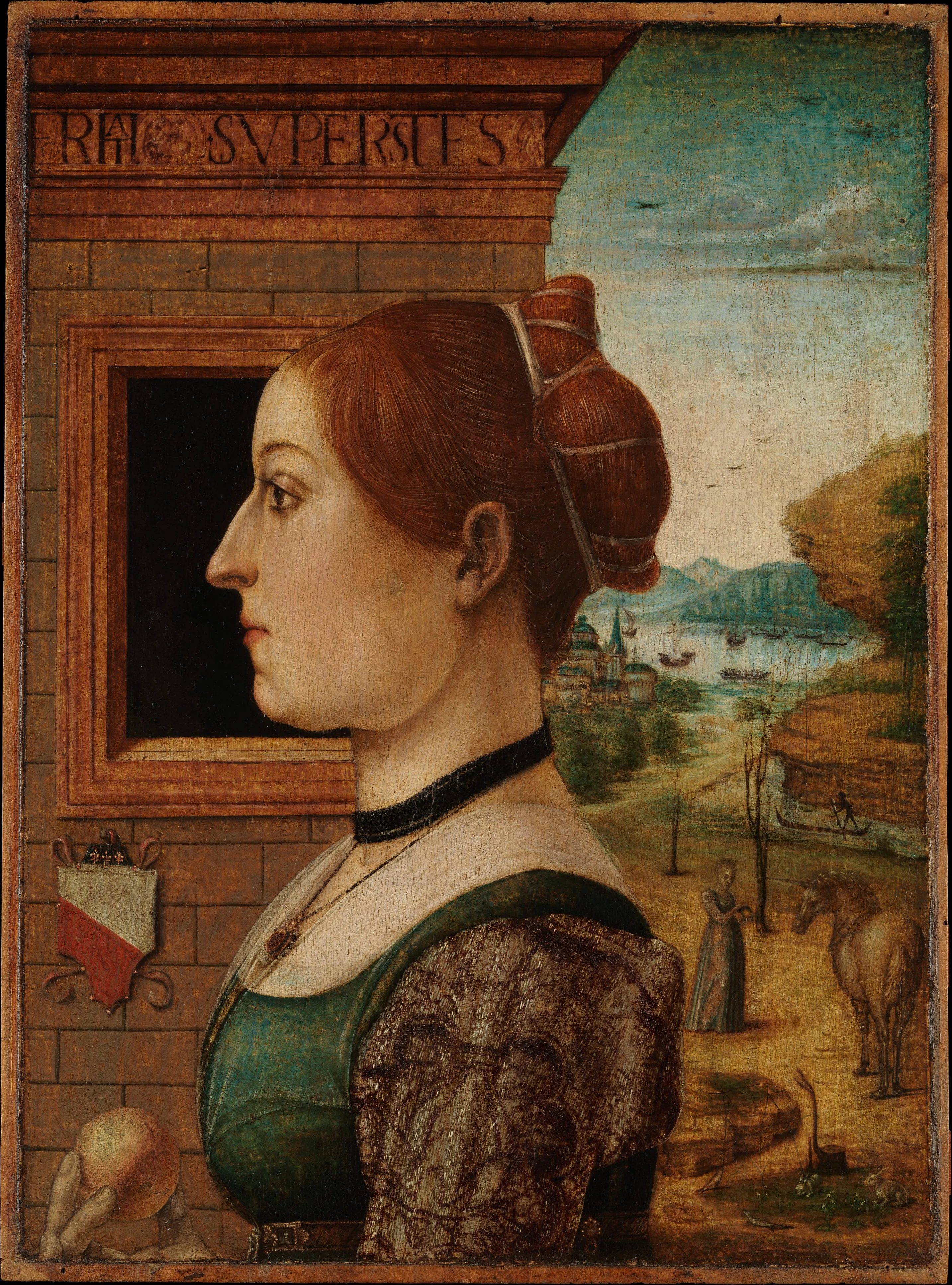 Portrait of a Woman, possibly Ginevra d'Antonio Lupari Gozzadini — Maestro delle Storie del Pane