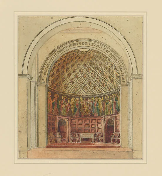 Design for chapel interior — Louis C. Tiffany|Tiffany Studios|Tiffany Glass and Decorating Company|Tiffany Glass Company