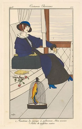 Manteau de voyage à pélerinez, from Costumes Parisiens