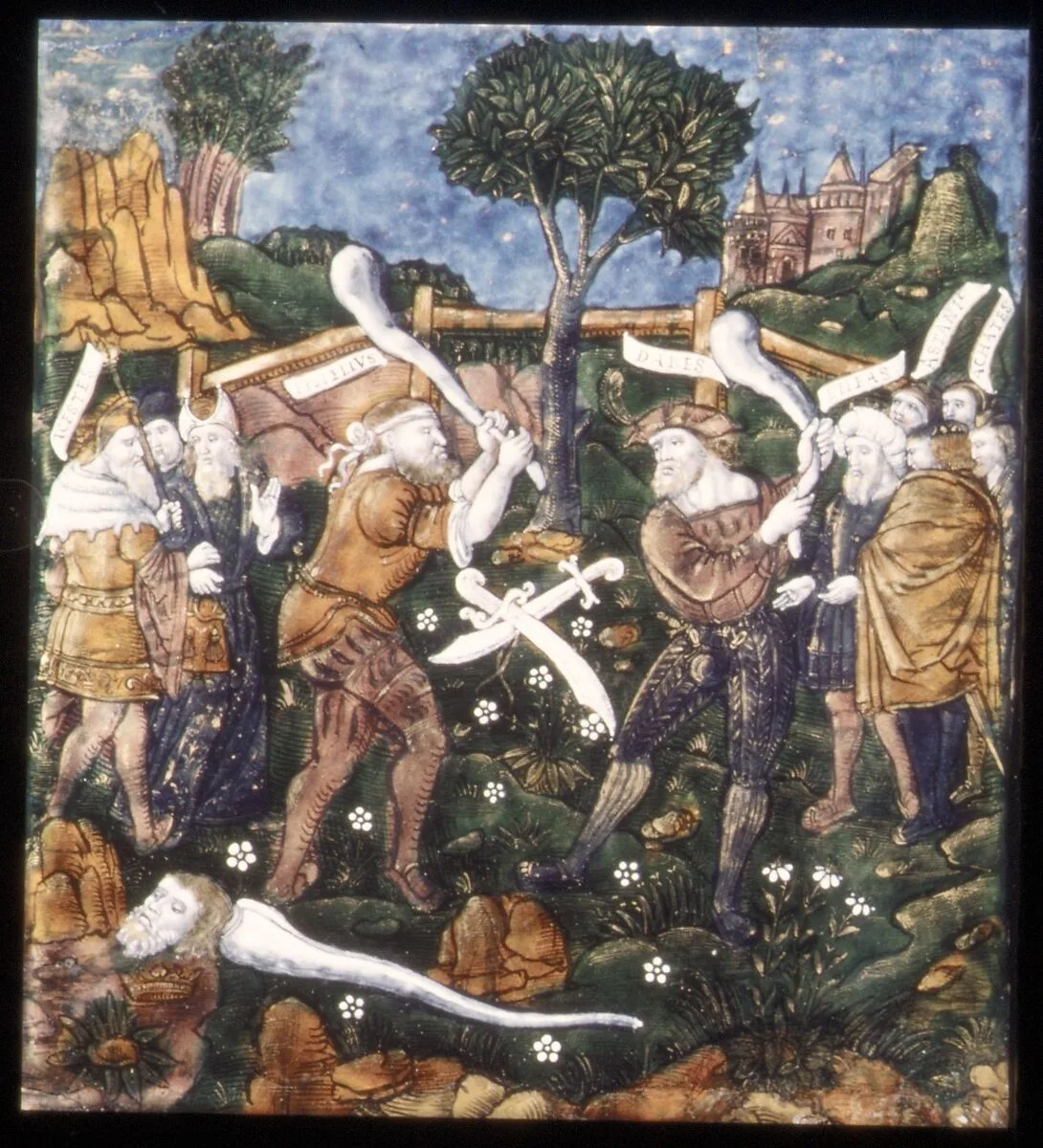 The Combat between Dares and Entellus (Aeneid, Book V) — Master of the Aeneid