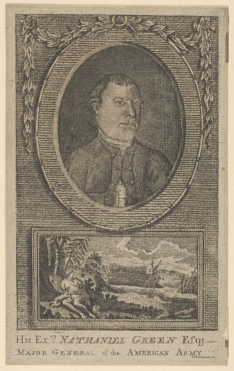 His Excellency Nathaniel Green, Esq., Major General of the American Army — John Norman|Major General Nathanael Greene