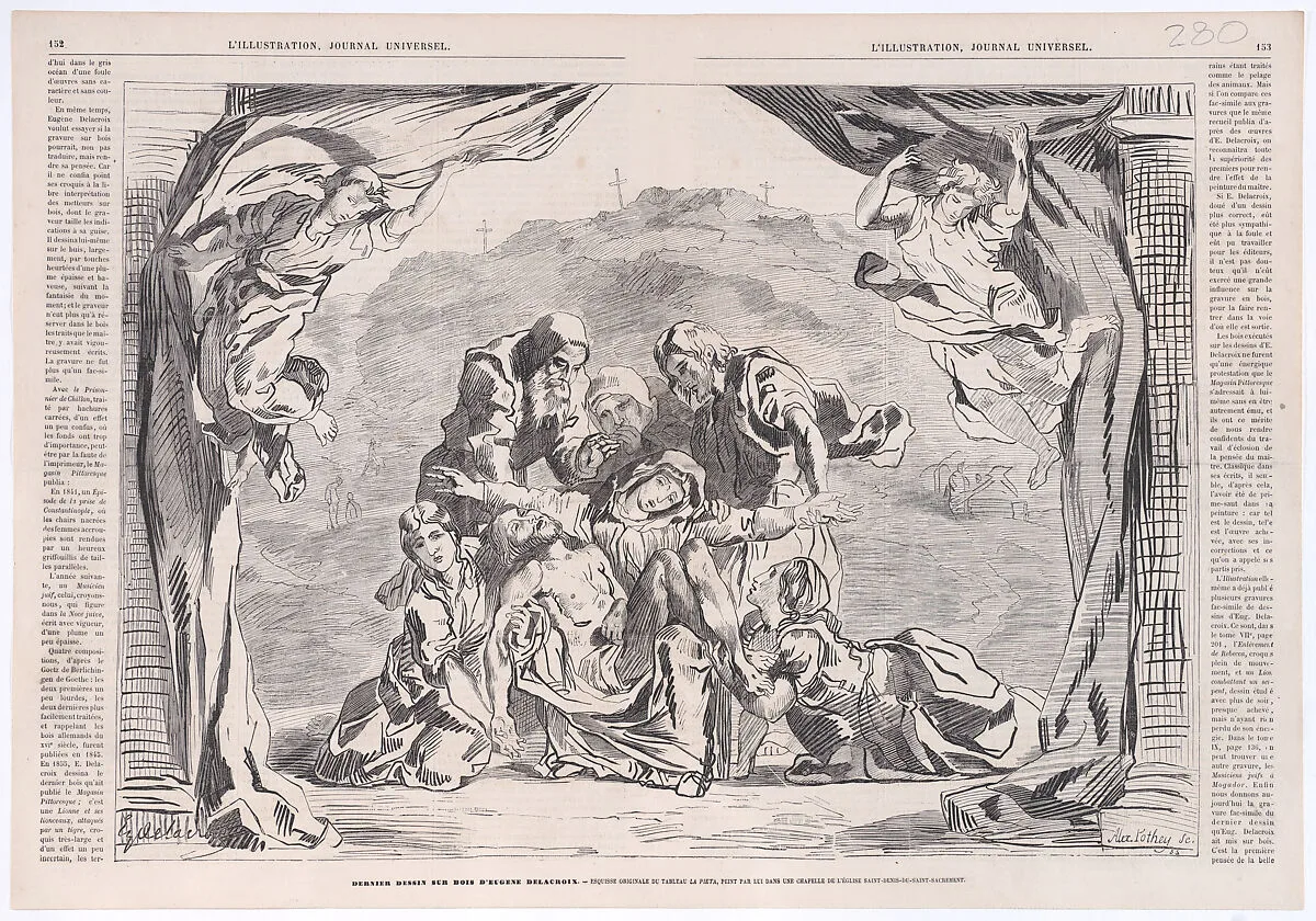 La Pietà, from "L'Illustration" — Eugène Delacroix|Alexandre Pothey