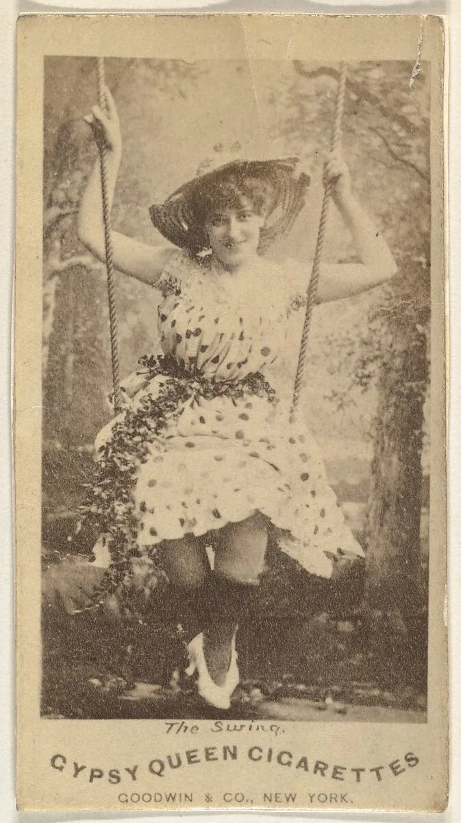 The Swing, from the Actors and Actresses series (N171) for Gypsy Queen Cigarettes — Goodwin & Company