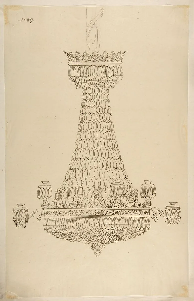 Design for a Chandelier — Anonymous, French, 19th century
