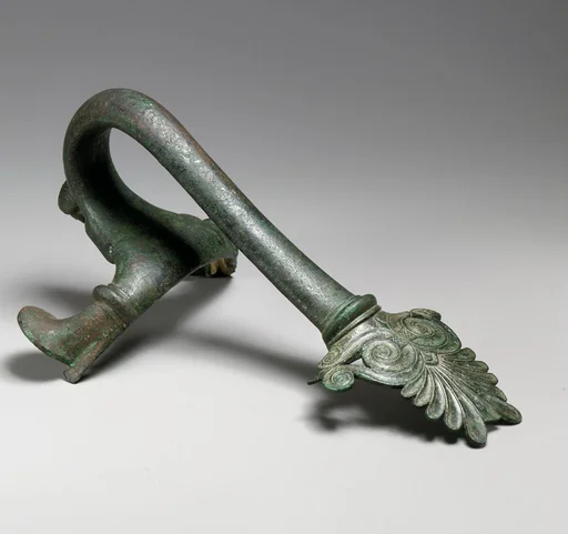 Bronze handle of a hydria (water jar)