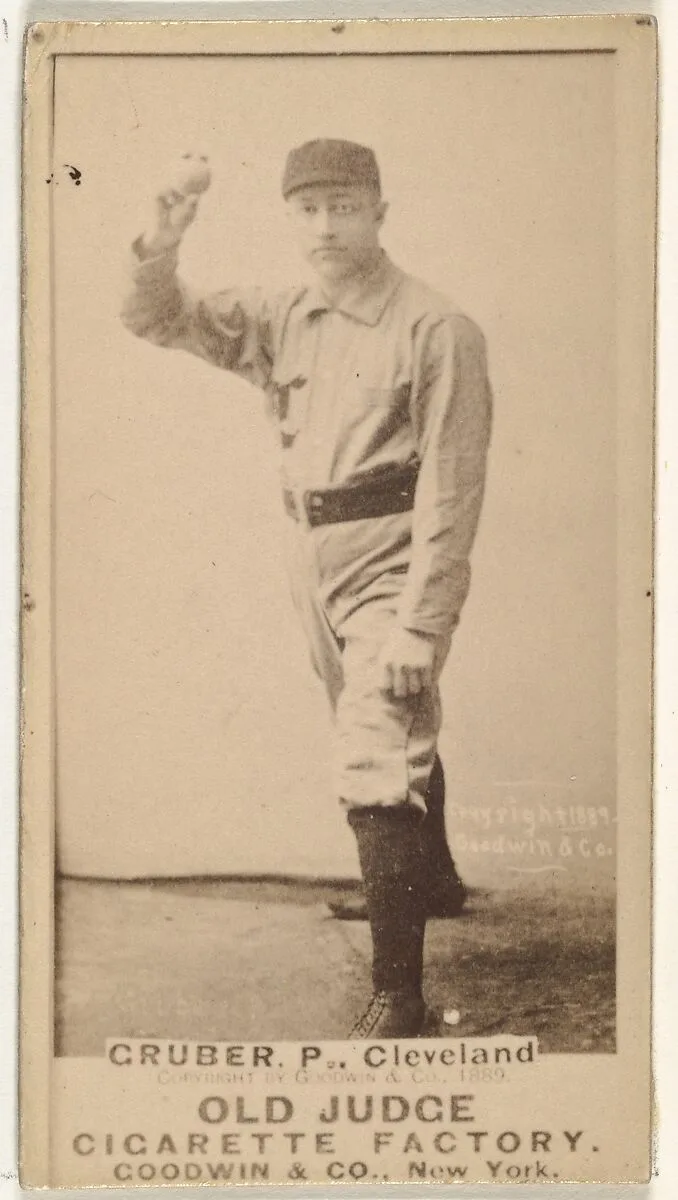 Henry Gruber, Pitcher, Cleveland, from the Old Judge series (N172) for Old Judge Cigarettes — Goodwin & Company