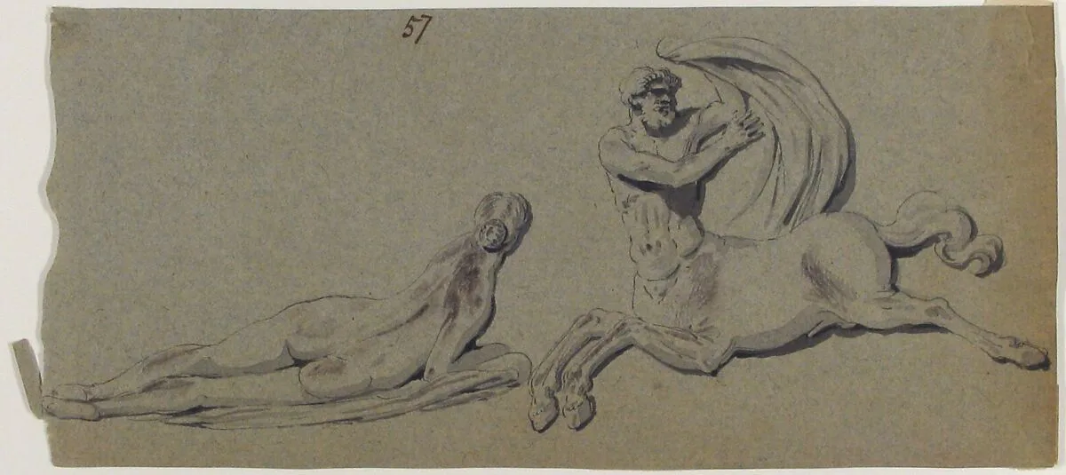 Reclining Nymph and Centaur — Anonymous, French, 18th century