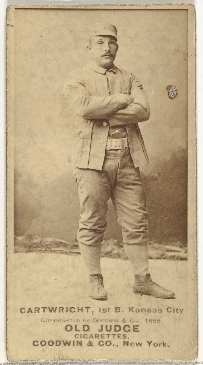Cartwright, 1st Base, Kansas City Cowboys, from the Old Judge series (N172) for Old Judge Cigarettes — Goodwin & Company