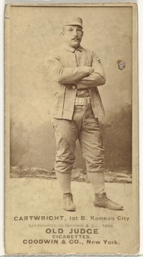 Cartwright, 1st Base, Kansas City Cowboys, from the Old Judge series (N172) for Old Judge Cigarettes