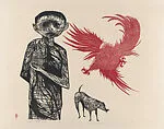 Frightened Boy and His Dog — Leonard Baskin