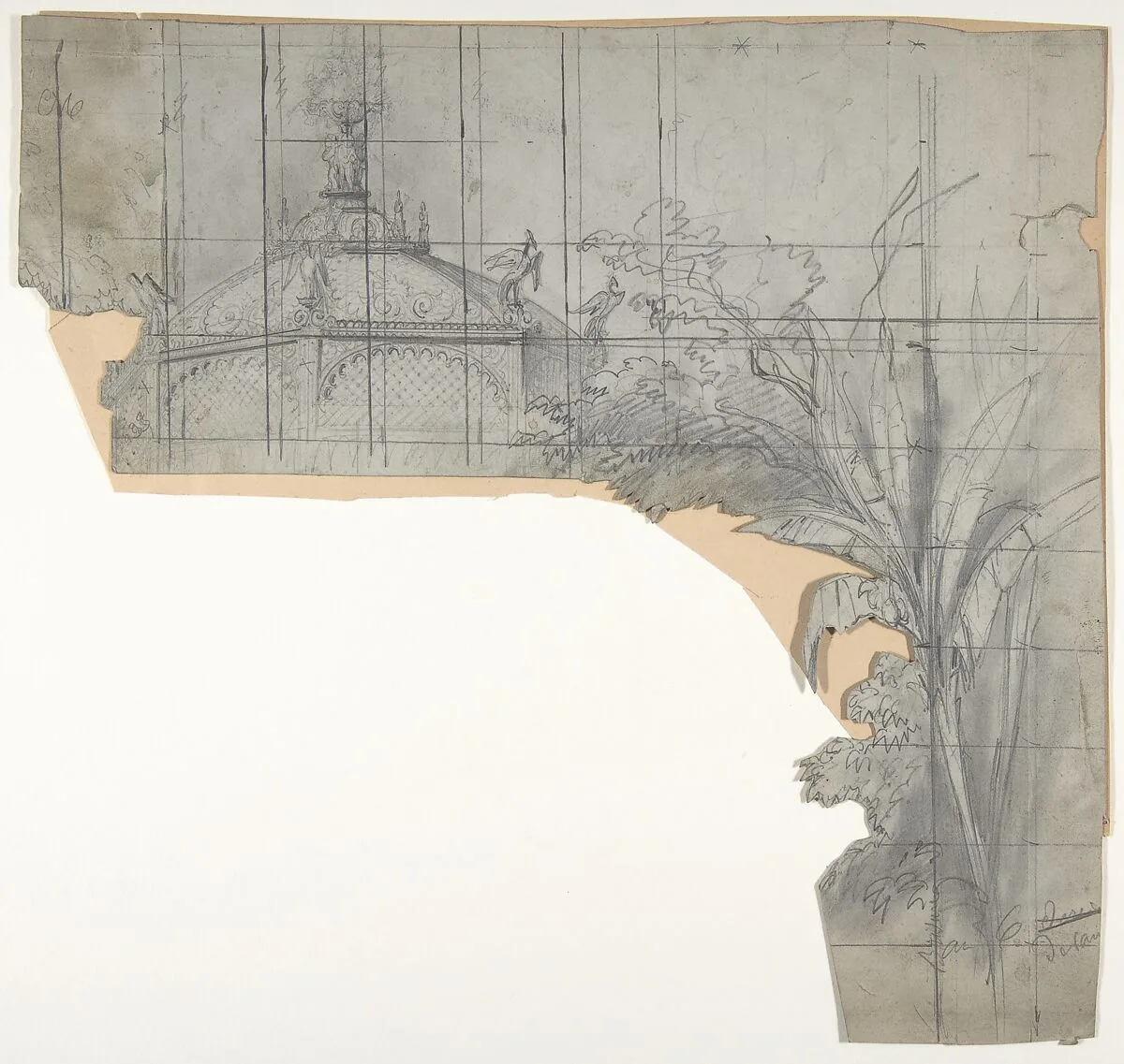Design for a Stage Set at the Opéra, Paris — Eugène Cicéri