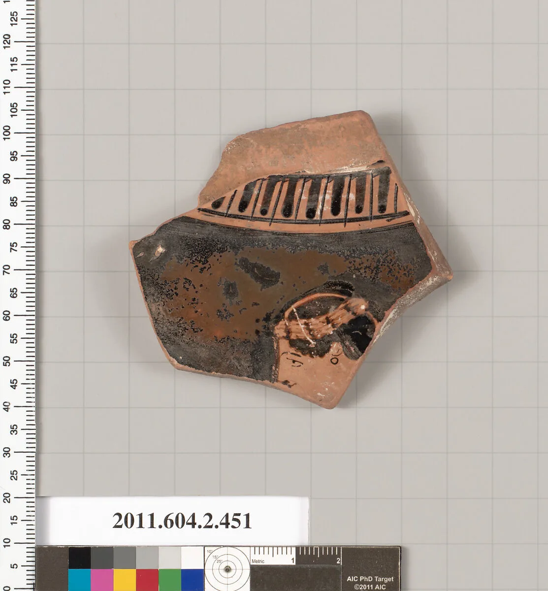 Terracotta fragment of a column-krater (bowl for mixing wine and water) — Unknown