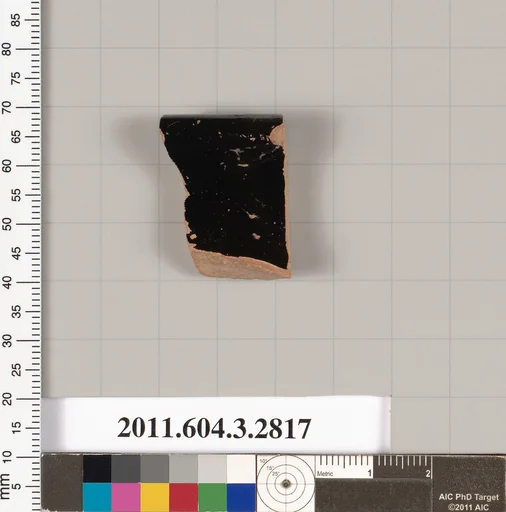 Terracotta rim fragment of a stemless kylix (drinking cup)?