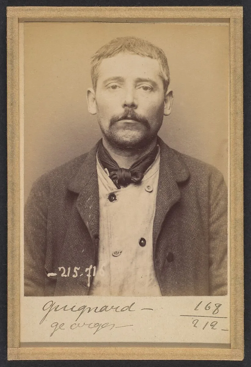 Guignard. Georges, Auguste. 36 ans, né le 1/1/58 à Neuilly (Seine). Plombier. Anarchiste. 15/3/94. — Alphonse Bertillon