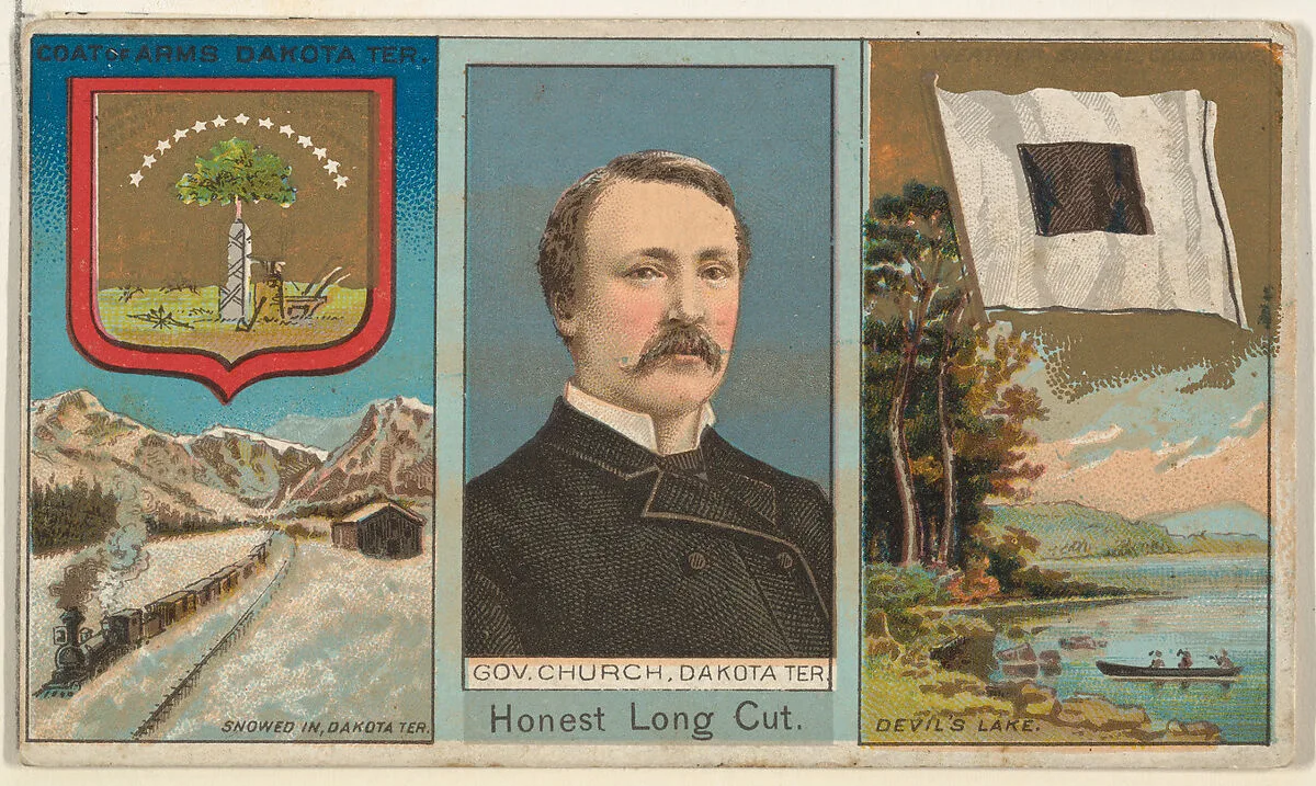 Governor Church, Dakota Territory, from "Governors, Arms, Etc." series (N133-1), issued by Duke Sons & Co. — W. Duke, Sons & Co.