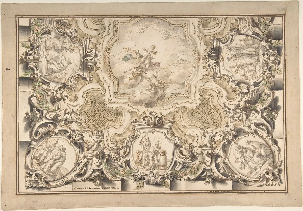 Design for a Church Ceiling — Vincenzo dal Rè