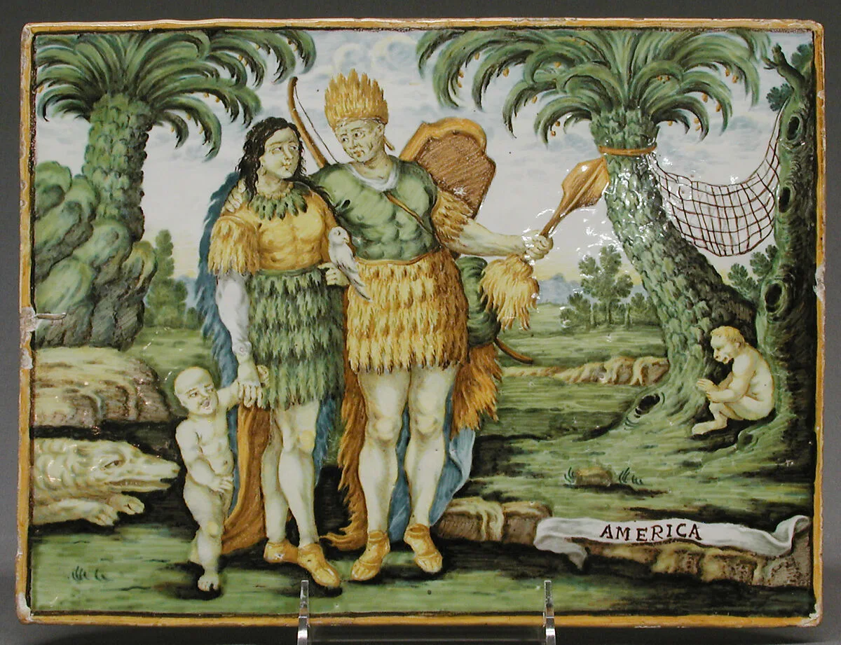America (part of a set) — Castelli|Charles Le Brun|Frederick de Wit