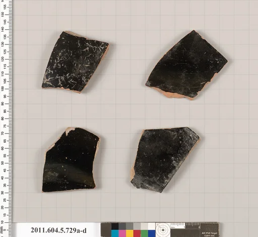 Terracotta fragments of kylikes (drinking cups)