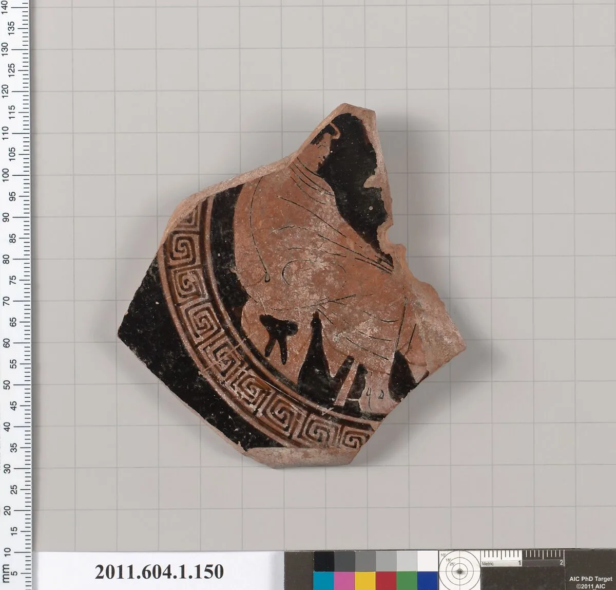 Terracotta fragment of a kylix (drinking cup) — Painter of Bologna 417