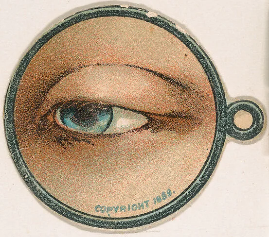Monocle and Eye (blue), from Jocular Ocular series (N221) issued by Kinney Bros. — Kinney Brothers Tobacco Company