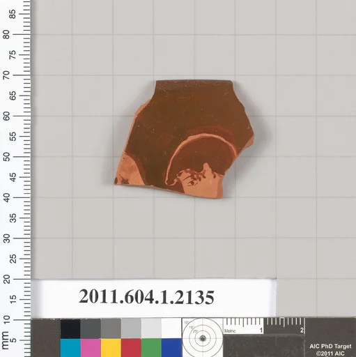 Terracotta rim fragment of a kylix (drinking cup)