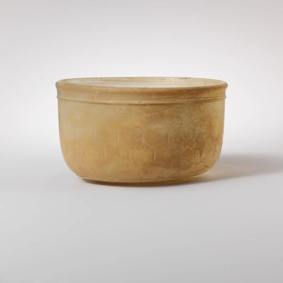 Glass bowl with cut decoration — Unknown