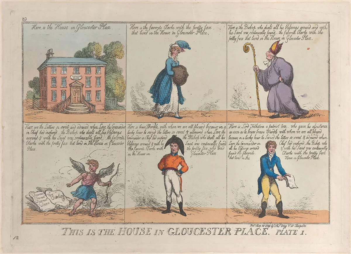 This is the House in Gloucester Place, Plate 1 — Thomas Rowlandson|Thomas Tegg