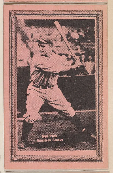 Lou Gehrig, New York, American League, Baseball card (W553) — Unknown