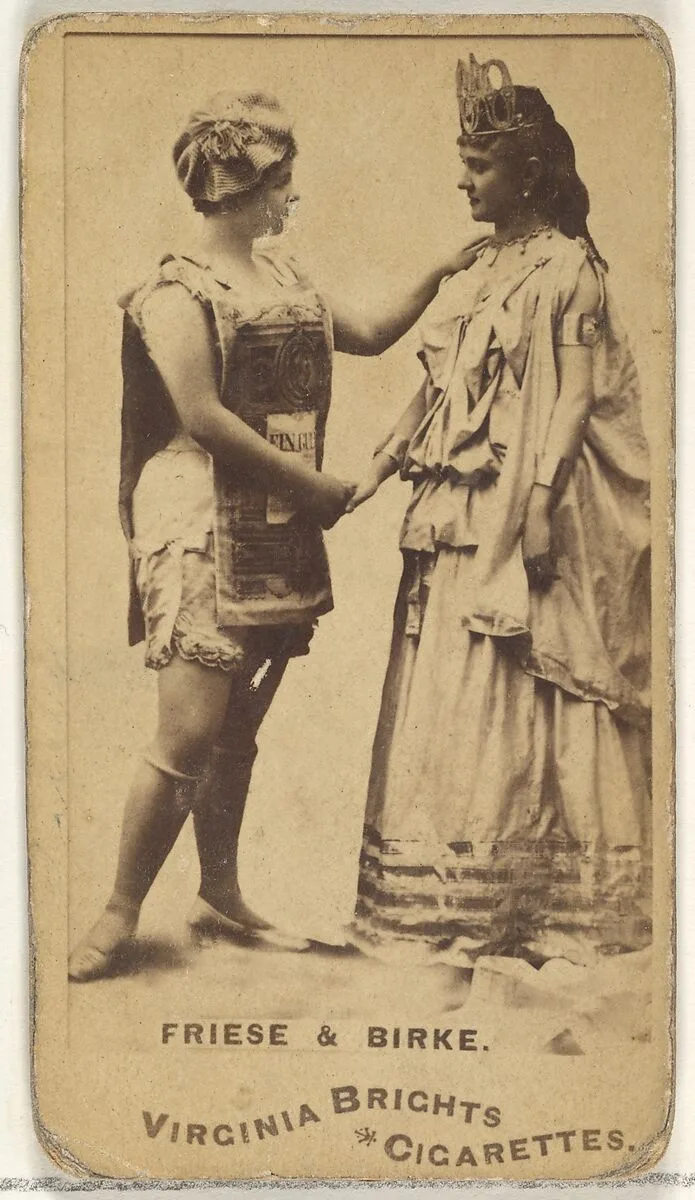 Friese & Birke, from the Actors and Actresses series (N45, Type 1) for Virginia Brights Cigarettes — Allen & Ginter