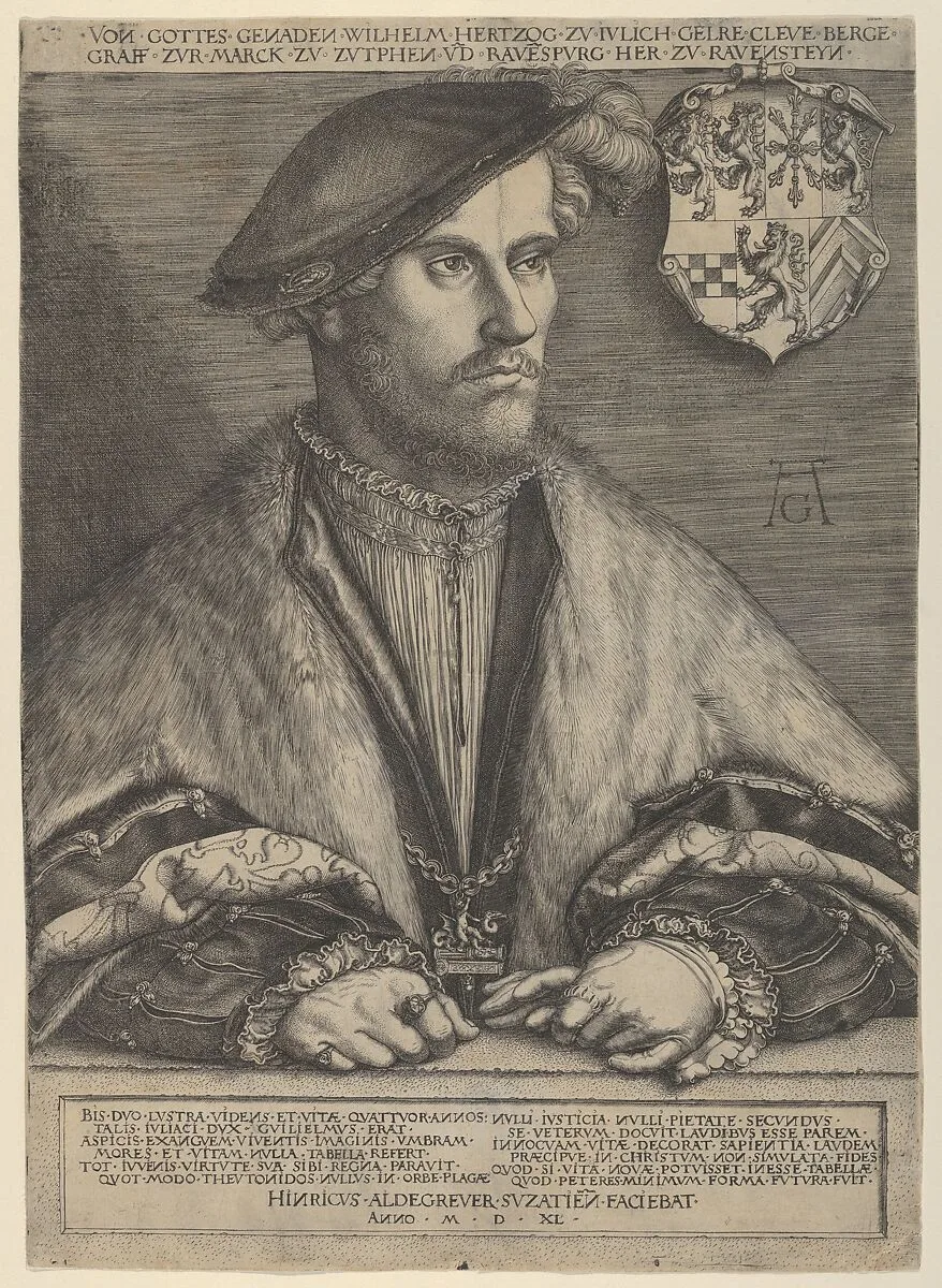 Wilhelm V. Duke of Julich, Cleve and Berg — Heinrich Aldegrever