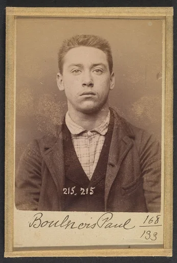 Boulnois. Paul, Cyprien. 20 ans, né à Paris Ille. Employé de commerce. Anarchiste. 6/3/94.